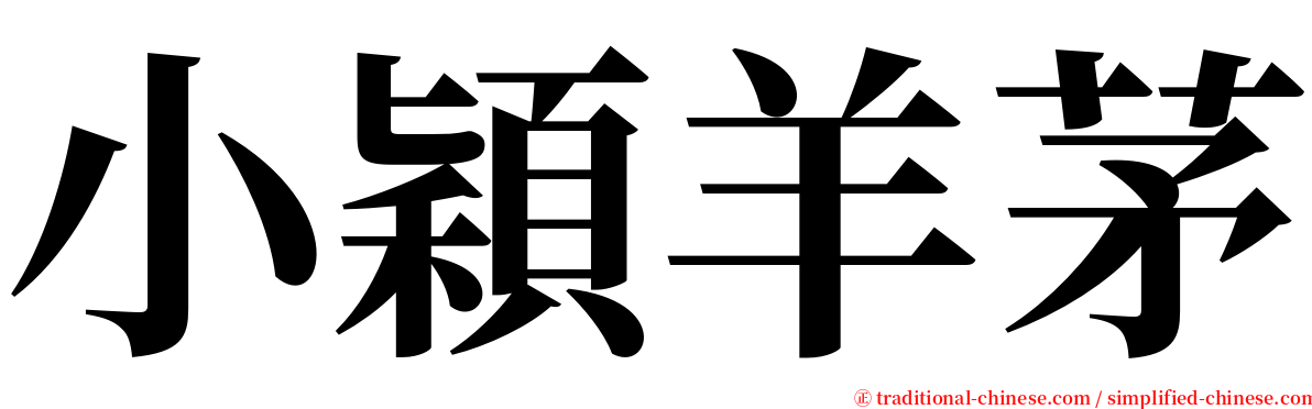 小穎羊茅 serif font
