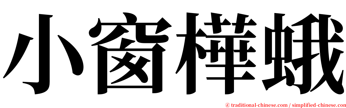 小窗樺蛾 serif font