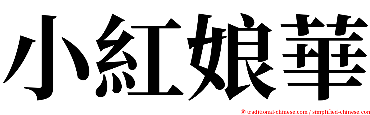 小紅娘華 serif font