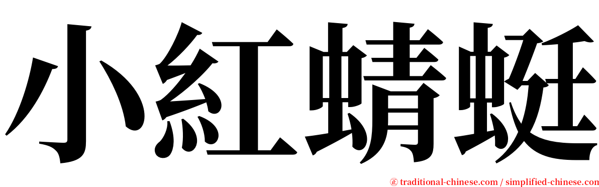 小紅蜻蜓 serif font