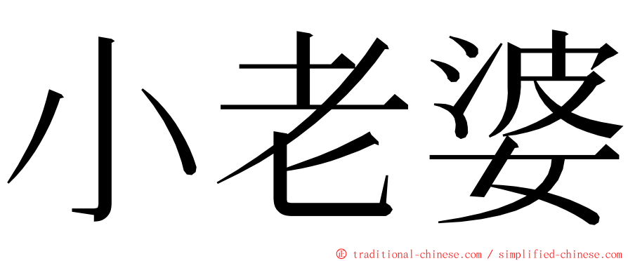 小老婆 ming font