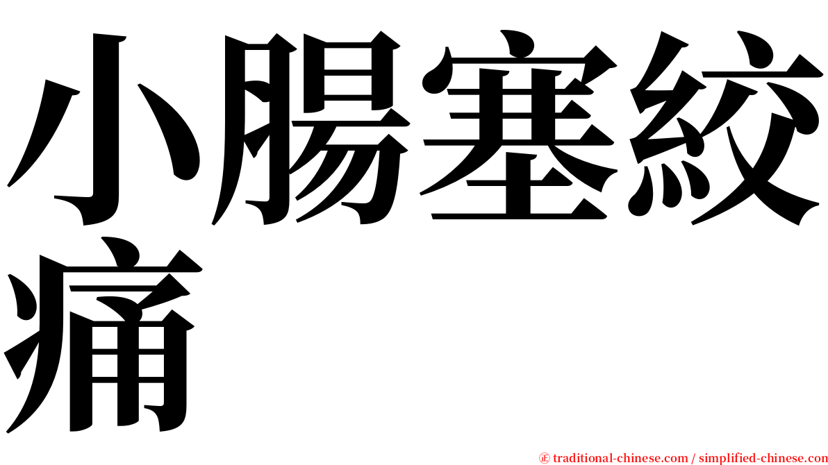 小腸塞絞痛 serif font