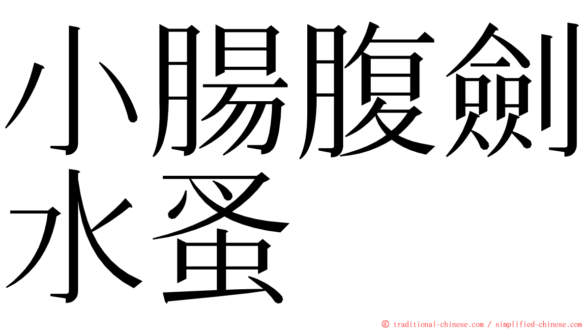 小腸腹劍水蚤 ming font