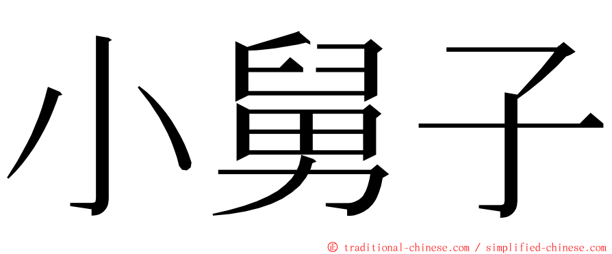 小舅子 ming font