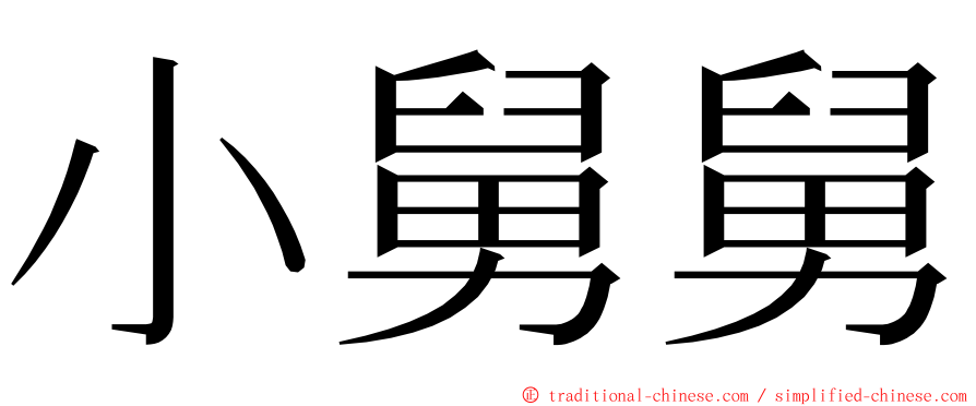 小舅舅 ming font