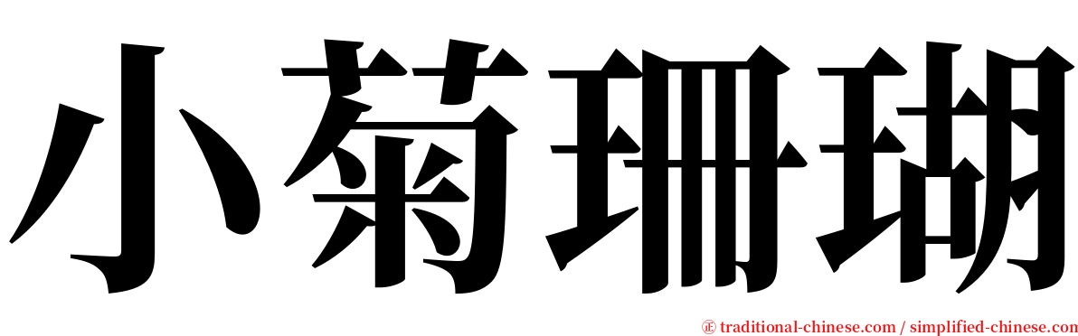 小菊珊瑚 serif font