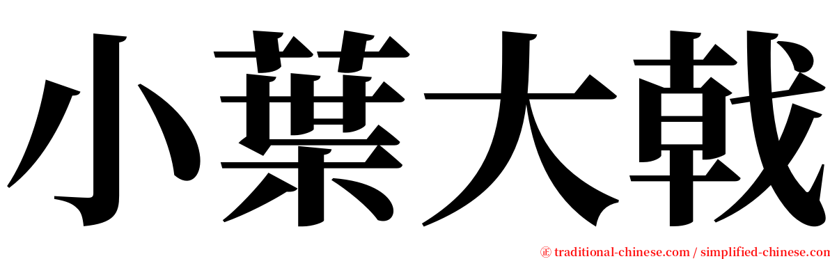 小葉大戟 serif font