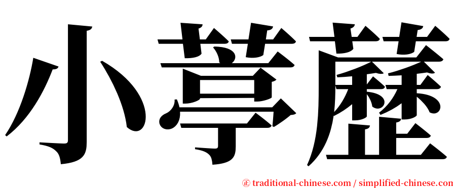 小葶藶 serif font