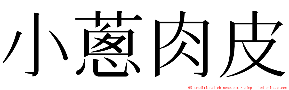 小蔥肉皮 ming font