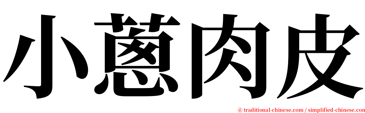 小蔥肉皮 serif font