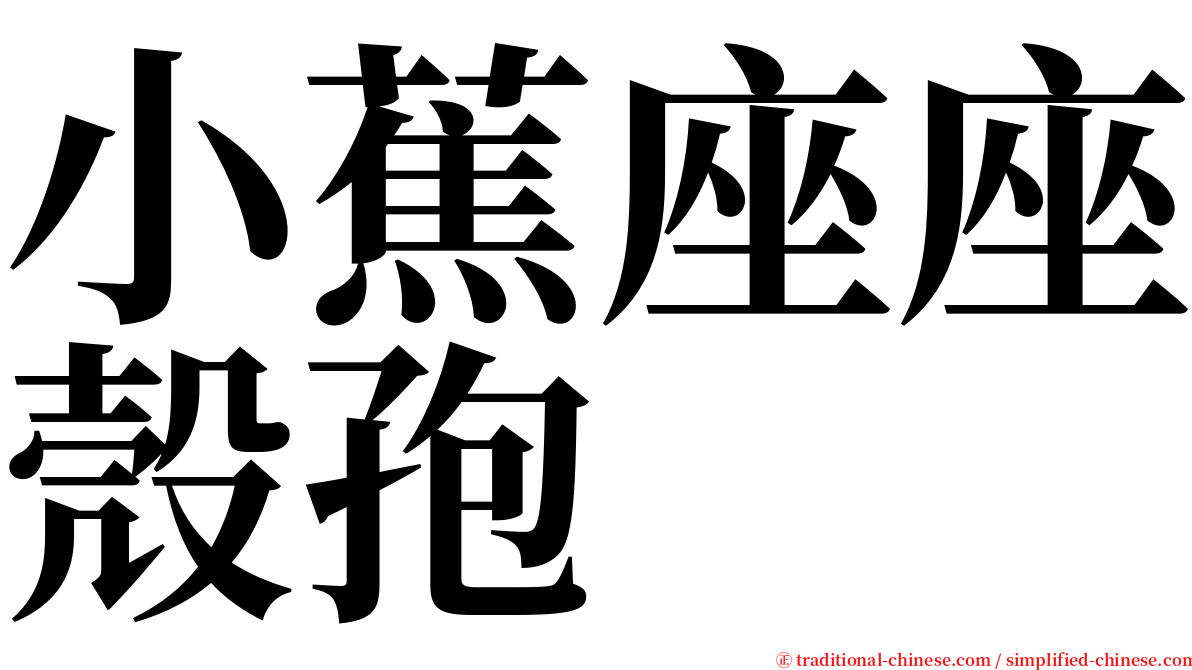 小蕉座座殼孢 serif font