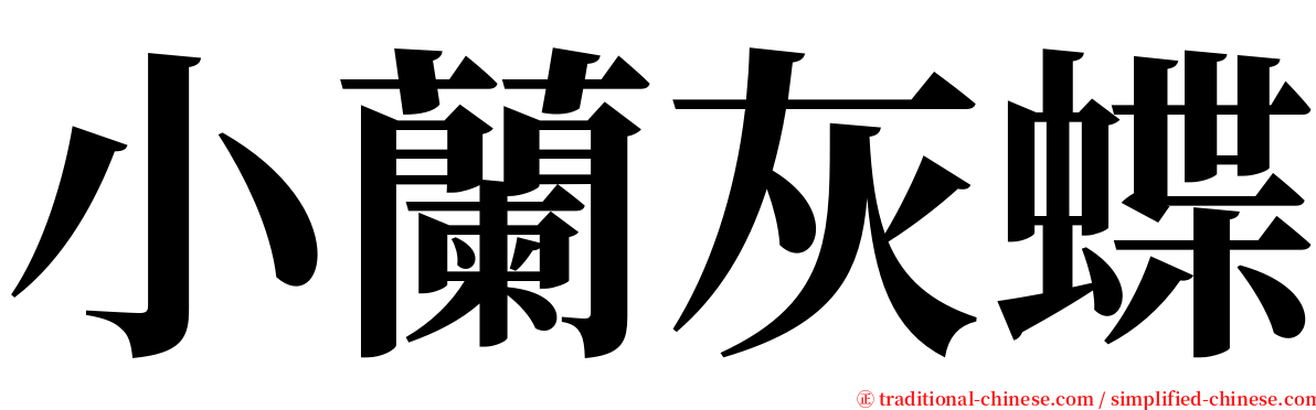 小蘭灰蝶 serif font