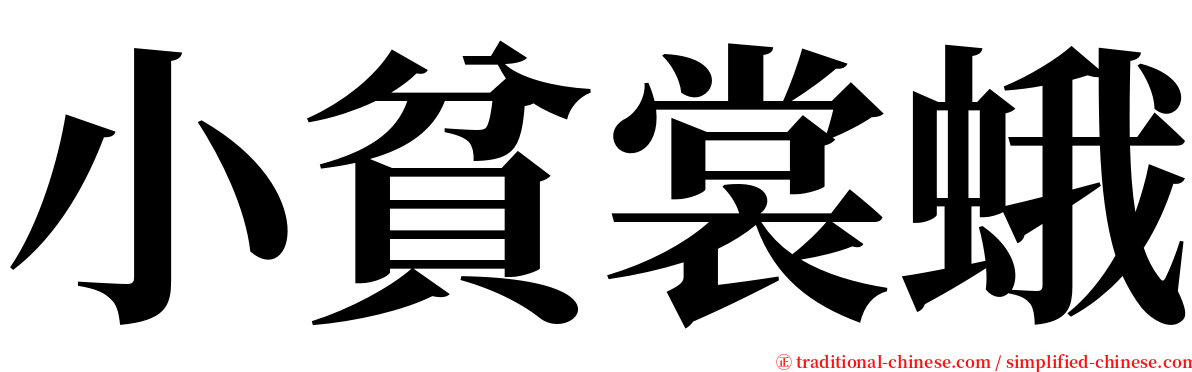 小貧裳蛾 serif font