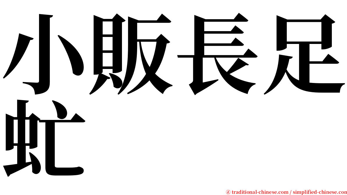 小販長足虻 serif font