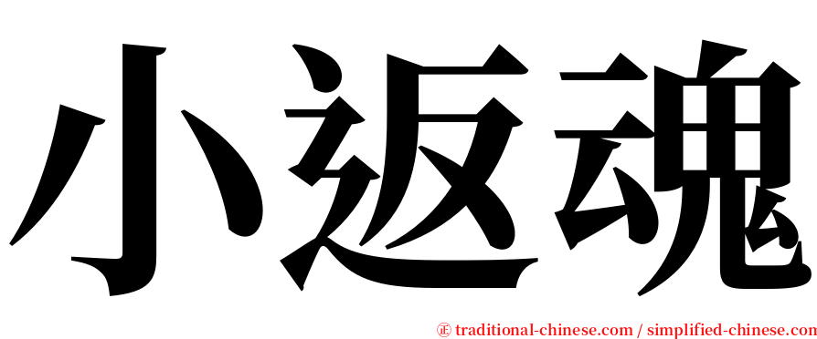 小返魂 serif font