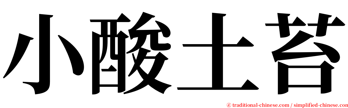 小酸土苔 serif font