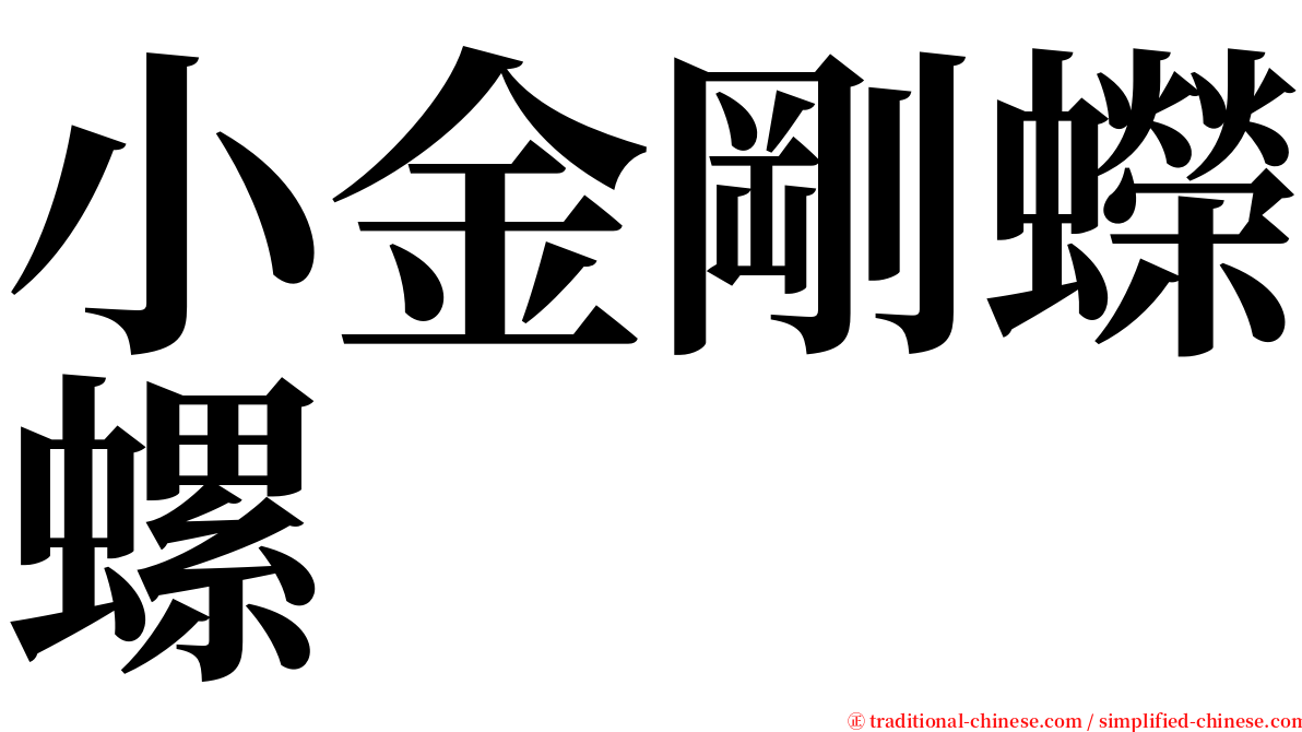 小金剛蠑螺 serif font