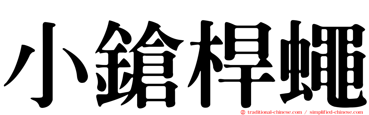 小鎗桿蠅