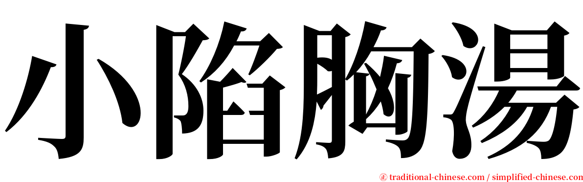 小陷胸湯 serif font