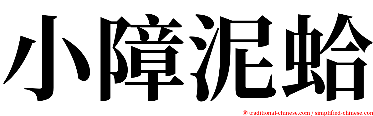 小障泥蛤 serif font