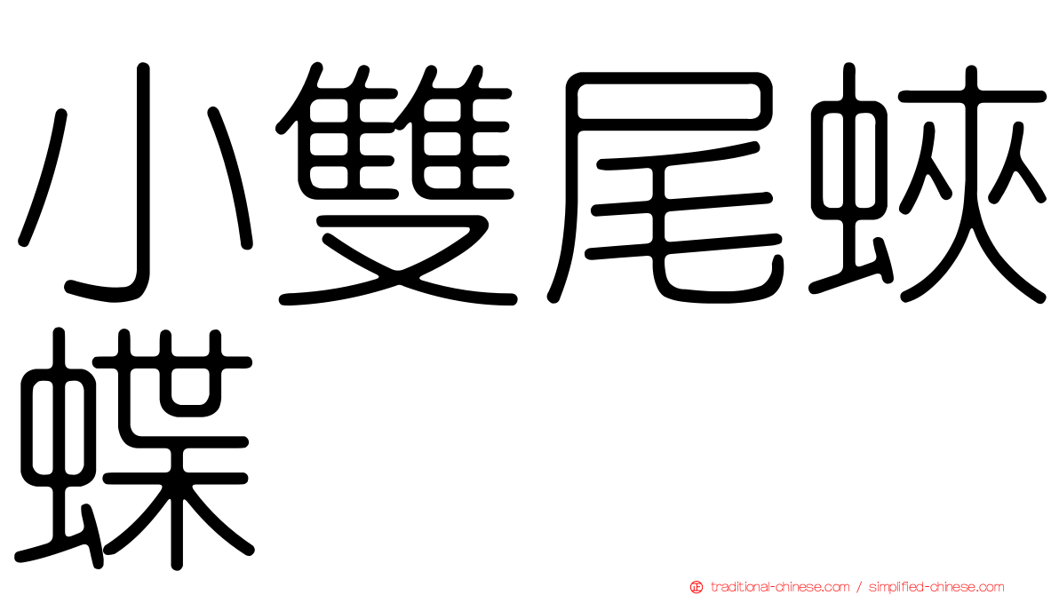 小雙尾蛺蝶