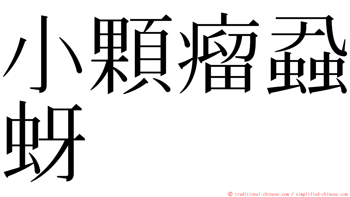 小顆瘤蝨蚜 ming font