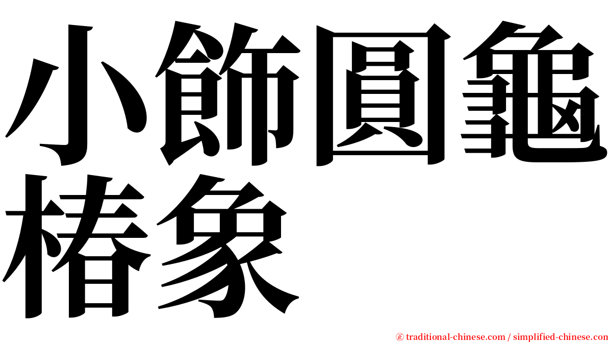 小飾圓龜椿象 serif font