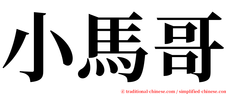 小馬哥 serif font