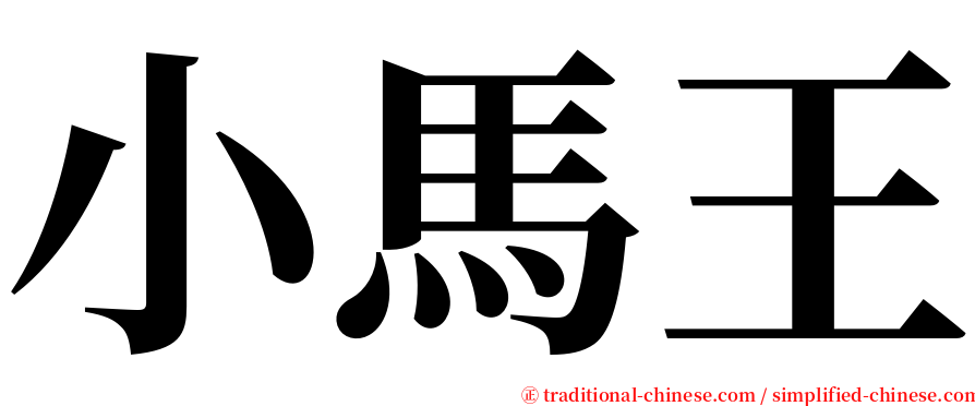 小馬王 serif font