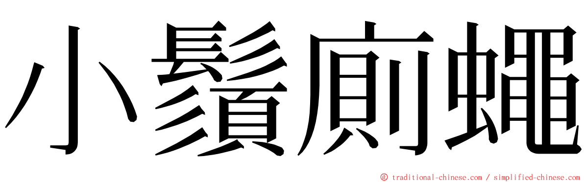 小鬚廁蠅 ming font