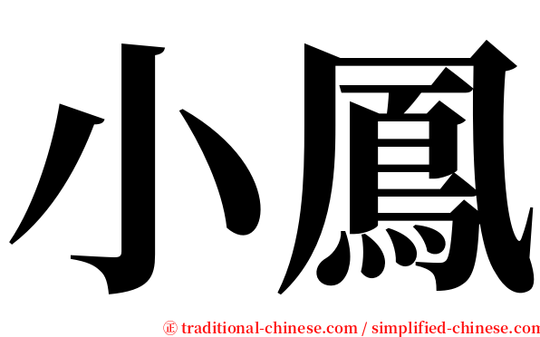 小鳳 serif font