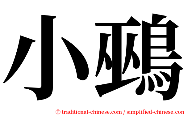 小鵐 serif font