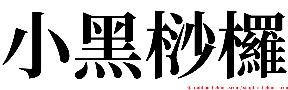 小黑桫欏 serif font