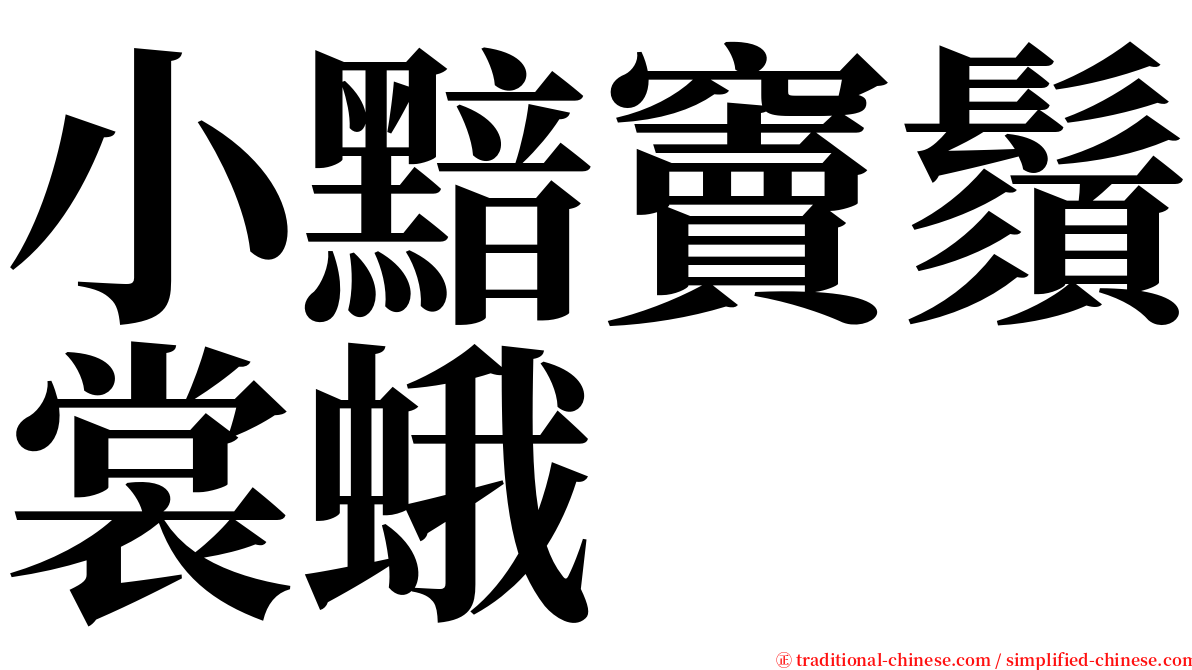 小黯竇鬚裳蛾 serif font