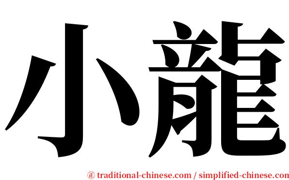 小龍 serif font