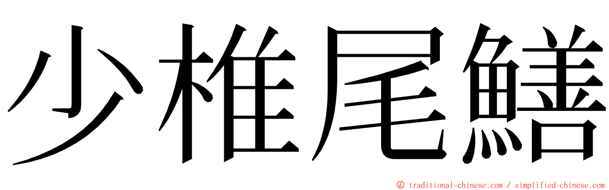 少椎尾鱔 ming font