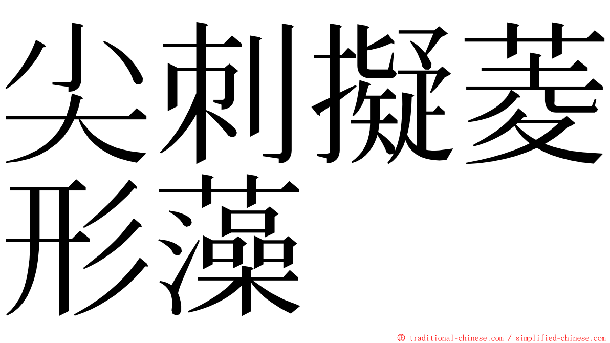 尖刺擬菱形藻 ming font