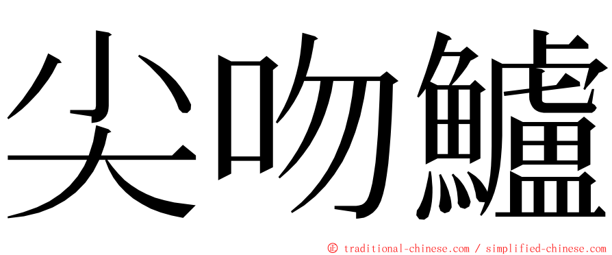 尖吻鱸 ming font