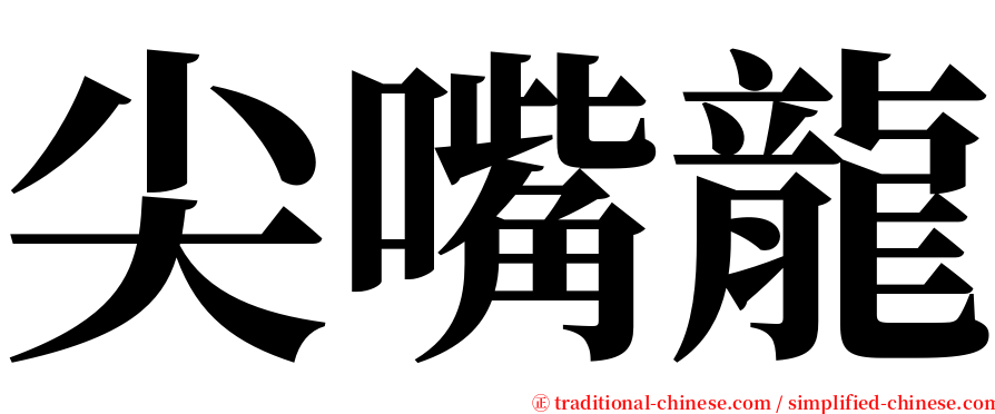 尖嘴龍 serif font