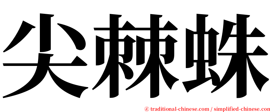 尖棘蛛 serif font