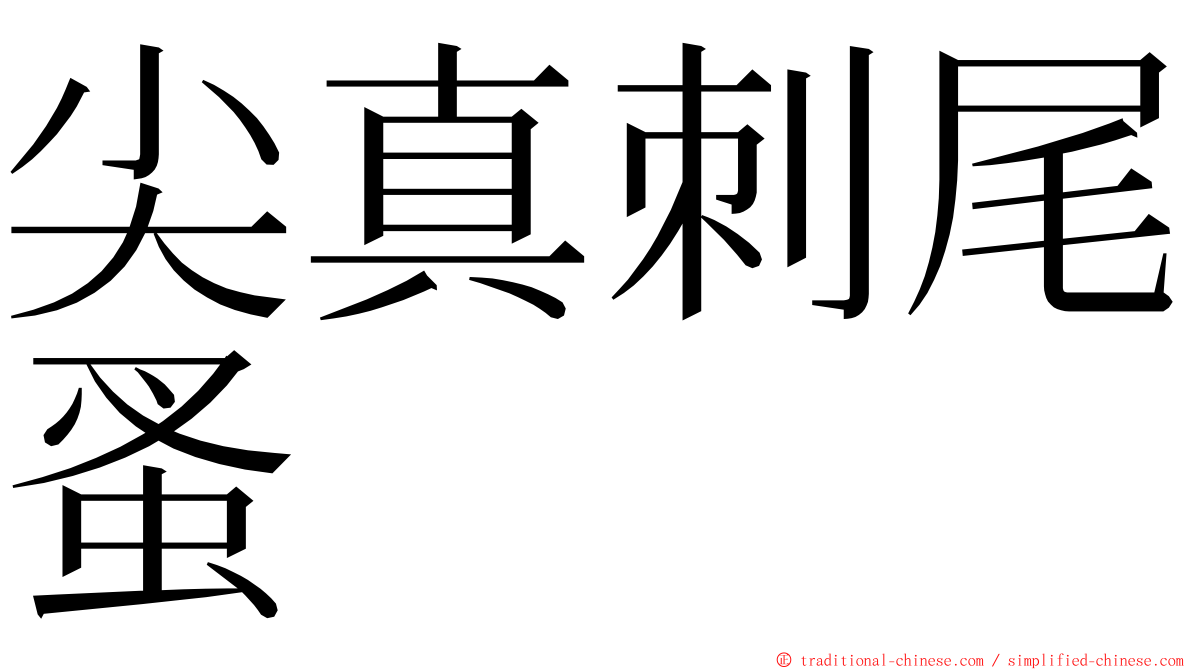 尖真刺尾蚤 ming font