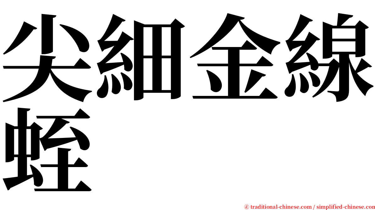 尖細金線蛭 serif font