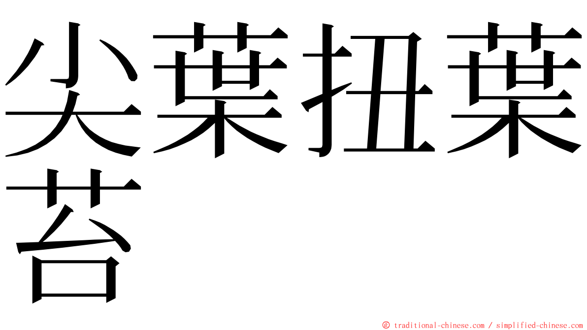 尖葉扭葉苔 ming font