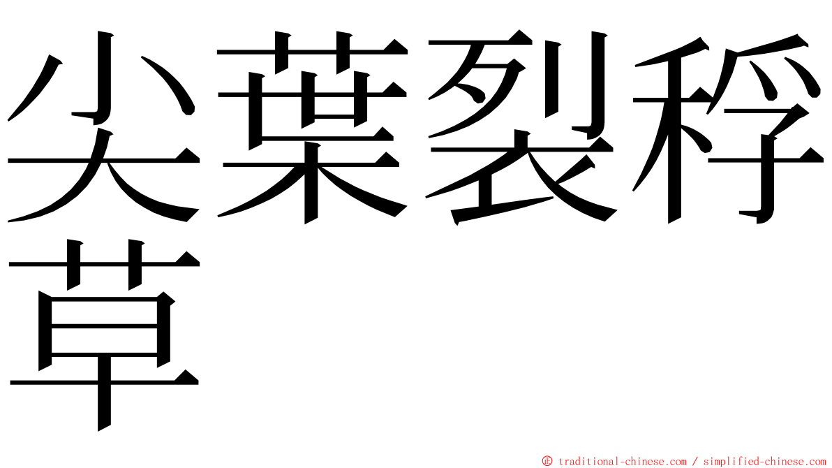 尖葉裂稃草 ming font