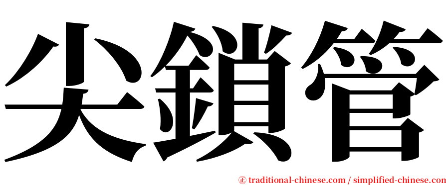 尖鎖管 serif font