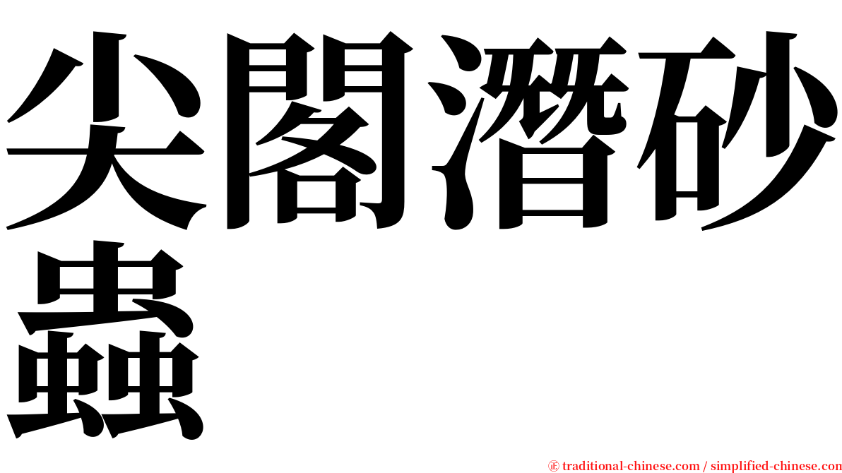 尖閣潛砂蟲 serif font