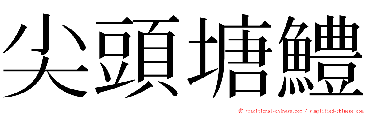 尖頭塘鱧 ming font