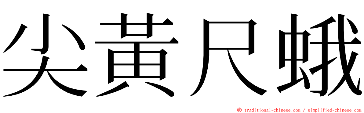 尖黃尺蛾 ming font