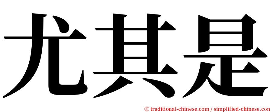 尤其是 serif font