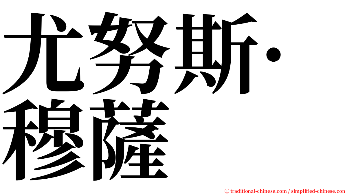 尤努斯·穆薩 serif font